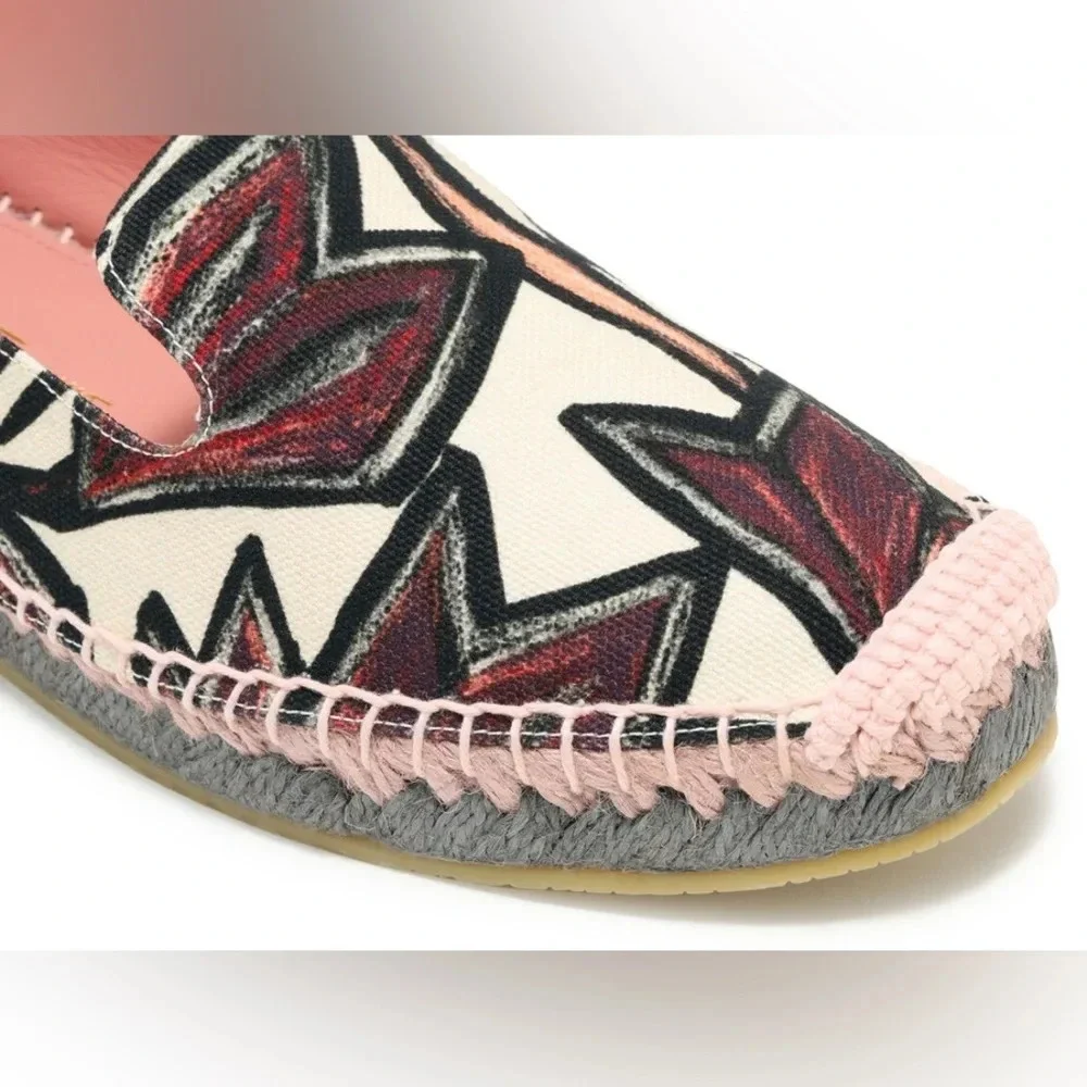 New Salvatore Ferragamo Sue Espadrille Flat Size 6.5